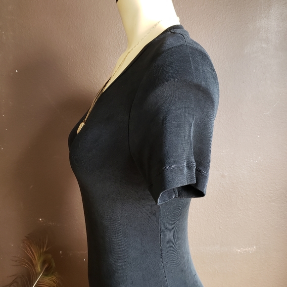 VTG BCBG Black Short Sleeve Maxi Dress - Picture 8 of 10